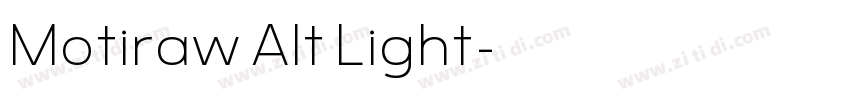 Motiraw Alt Light字体转换